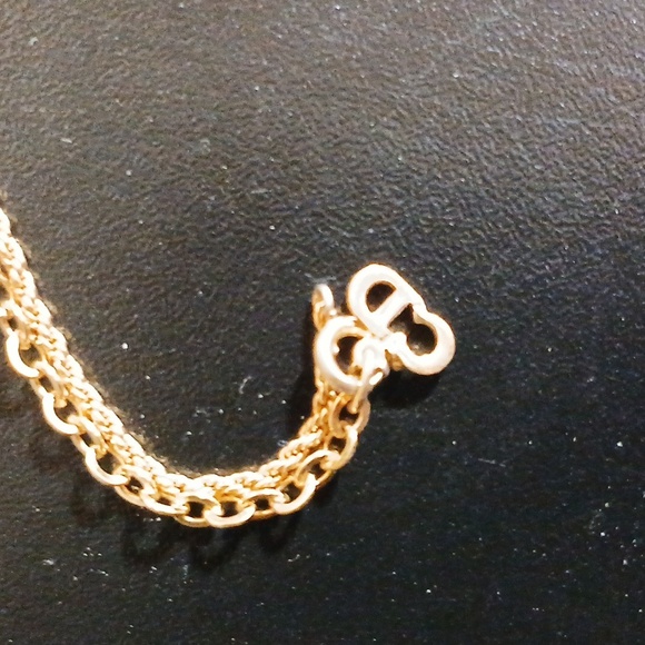 Authentic Christian Dior Gold Tone CD Initials Necklace - Picture 4 of 5